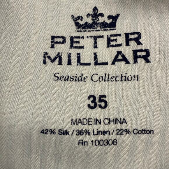 Peter Millar Silk Linen Chino Golf Shorts Men’s 35 Blue Lightweight Summer - Picture 4 of 8